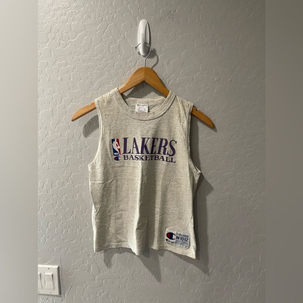 Vintage Champion Los Angeles Lakers Practice Tank Top Shirt Youth Medium